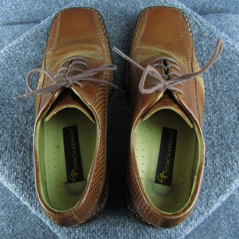 Stacy Adams Men's Oxfords Brown Leather Size 10M Gently‎ Used 2025